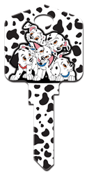 D78 - 101 Dalmatians Disney, 101 Dalmations, house key, painted, licensed, house key blanks