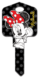 D83 - Minnie Mouse Disney, Minnie Mouse, house key blank, licensed, painted, house key blank