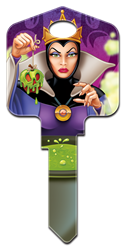 D96 - Evil Queen Disney, Snow White, Evil Queen, licensed, painted, house key, key blank