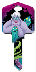D99 - Ursula Disney, Little Mermaid, Ursala, house key blank, licensed, painted