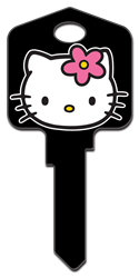 SR2 - Hello Kitty Black Hello Kitty, house key, licensed, painted, key blanks, black