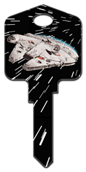 SW16 - Millennium Falcon Star Wars, Millennium Falcon, house key, licensed, painted, key blank