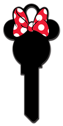 D120 - Minnie Mouse Head Shape Disney, Minnie Mouse, shape, shaped, house, key, kw, kw1, kw10, kwikset, sc1, schlage, wr, wr3, wr5, weiser