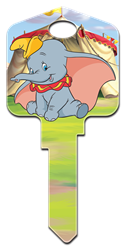 D123 - Dumbo Disney, Dumbo, licensed, house, key, kw, kw1, kw10, kwikset, sc1, schlage, wr, wr3, wr5, weiser