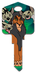 D124 - The Lion King Disney, The Lion King, licensed, house, key, kw, kw1, kw10, kwikset, sc1, schlage, wr, wr3, wr5, weiser