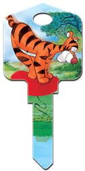 D75 - Tigger Disney, Winnie the Pooh, Tigger, Eeyore, licensed, painted, house key blank