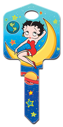 B11 - Out Of This World Betty Boop, Out of this World, house key blank, licensed