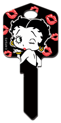 B4 - Betty Boop & Kisses Betty Boop, kisses, house key blank, licensed