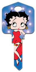 B5 - Betty Boop & Flash Bulbs Betty Boop and Flash Bulbs, house key blank, licensed