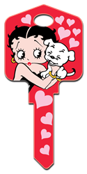 B7 - Pals Forever Betty Boop, Pals Forever, house key blank, licensed, painted