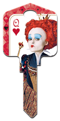 D59 - The Red Queen Disney, Alice in Wonderland, The Red Queen, house key blank, licensed