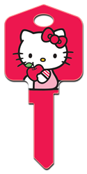 SR3 - Hello Kitty Red Hello Kitty, house key, licensed, painted, key blanks, red