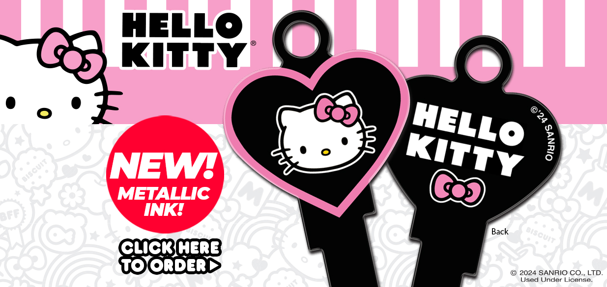 New Hello Kitty Metallic Heart Shape House Key Now Available! Click to Order!